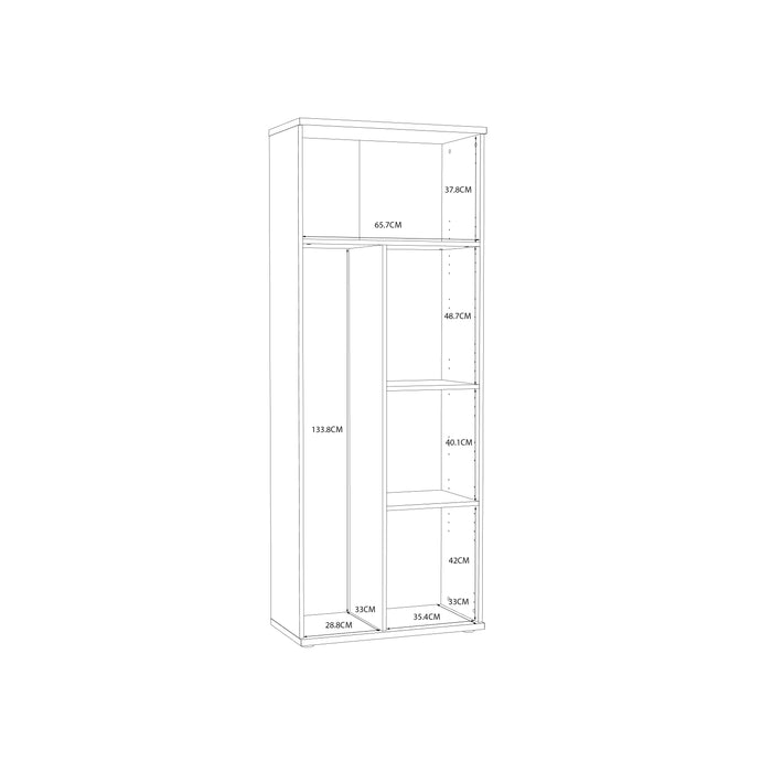 Como 2 Door Multipurpose White and Oak Broom Utility Cupboard