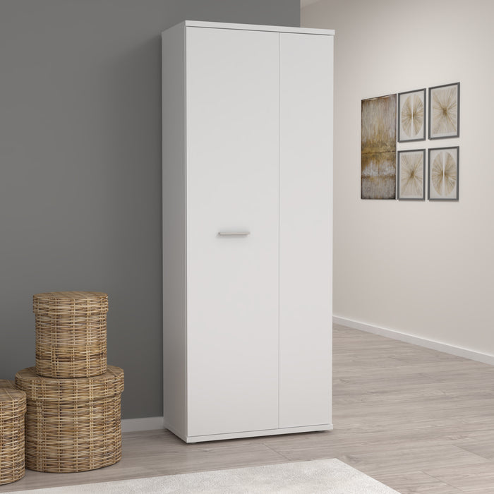 Como 2 Door Multipurpose White Broom Utility Cupboard