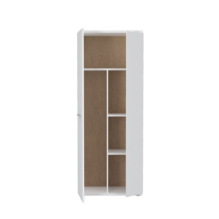 Como 2 Door Multipurpose White Broom Utility Cupboard