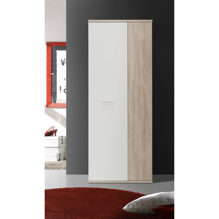 Como 2 Door Multipurpose White and Oak Broom Utility Cupboard