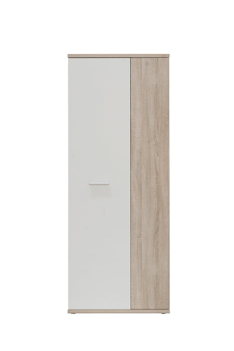 Como 2 Door Multipurpose White and Oak Broom Utility Cupboard