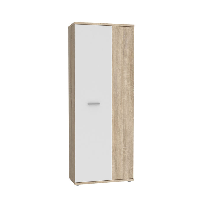 Como 2 Door Multipurpose White and Oak Broom Utility Cupboard